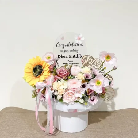 Bloom Box Akrilik Ucapan Wedding Nunukan